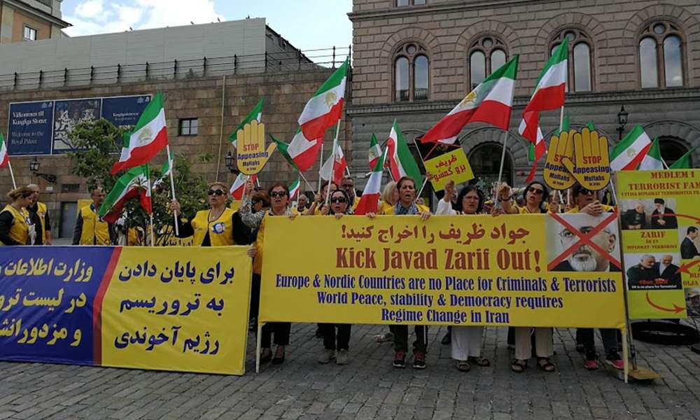 ifmat - Javad Zarif visit to Sweden was met with stormy protests