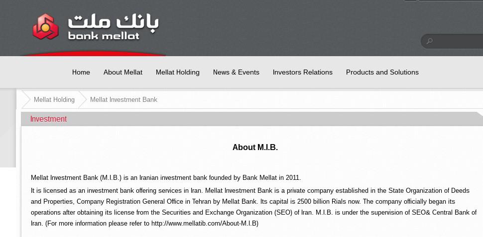 ifmat - Mellat Investment Bank - Bank Mellat