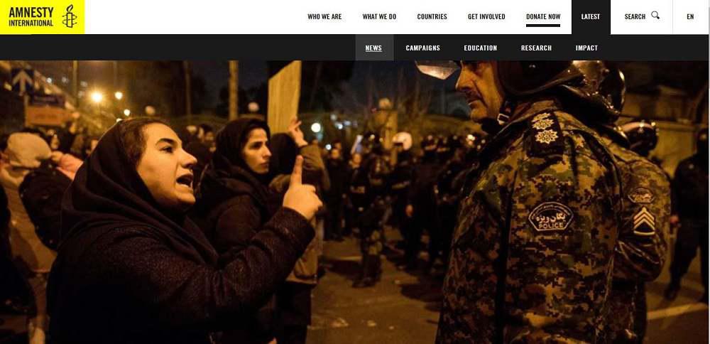 ifmat - Amnesty International says Iran shot protesters over downing of Ukrainian airliner