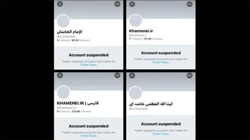 ifmat-Twitter suspends accounts of Iran Supreme Leader Khamenei