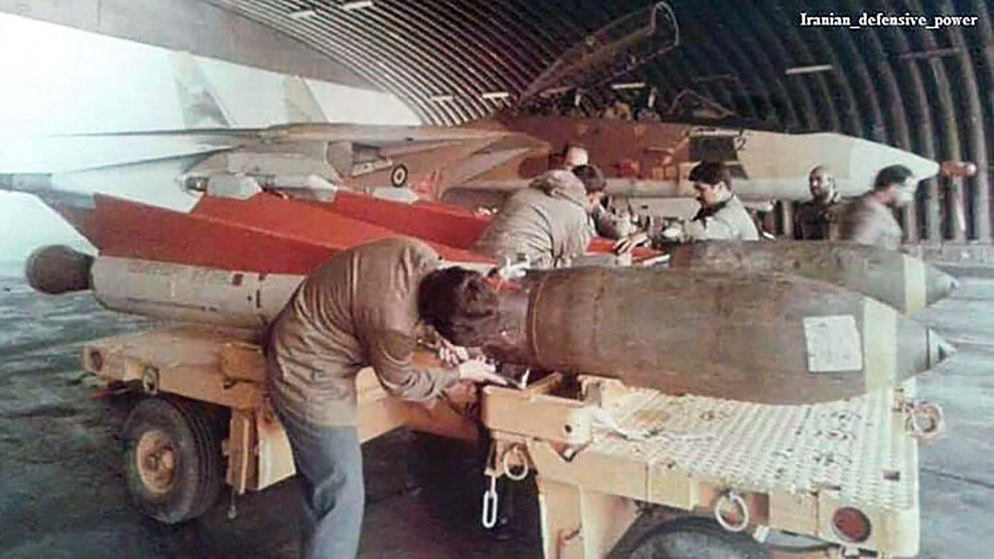 ifmat - Iran equipped its F-14s with modified hawk SAMs that had bombs attached to their noses