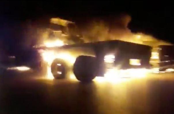 ifmat - US Military Convoy Attacked and Burned by Iranian-led Militias in Iraq