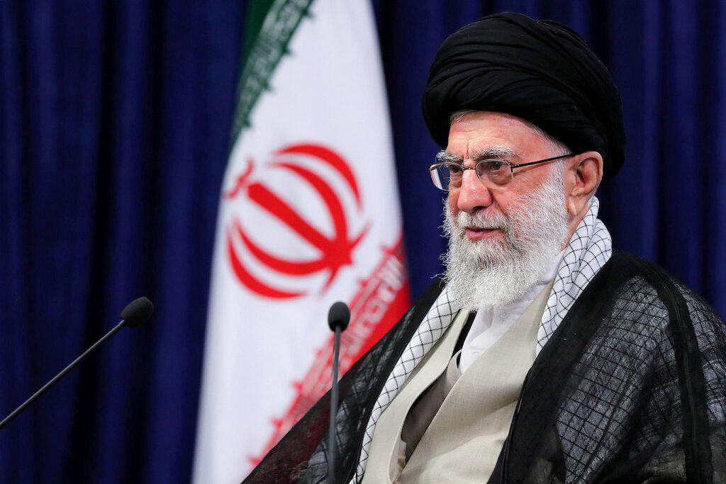 ifmat - Iran Khamenei omitting Russia invasion in speech and blames US for crisis