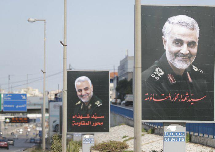 ifmat - Lebanese Hezbollah agrees to remove banners Soleimani posters from Airport Road
