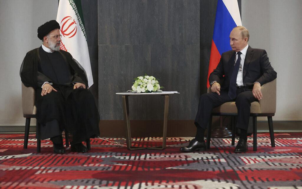 ifmat - Meeting Putin Iran Raisi says cooperation makes US sanctioned nations stronger