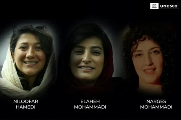 ifmat - 3 imprisoned Iranian female journalists win top UN prize1